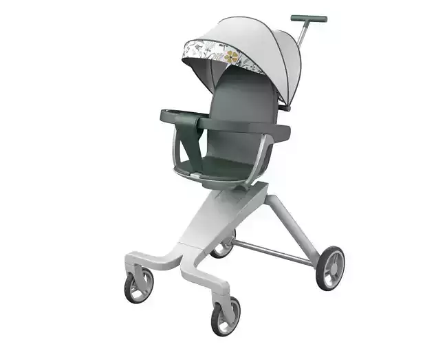 Sitting Baby Umbrella Stroller 3D model
