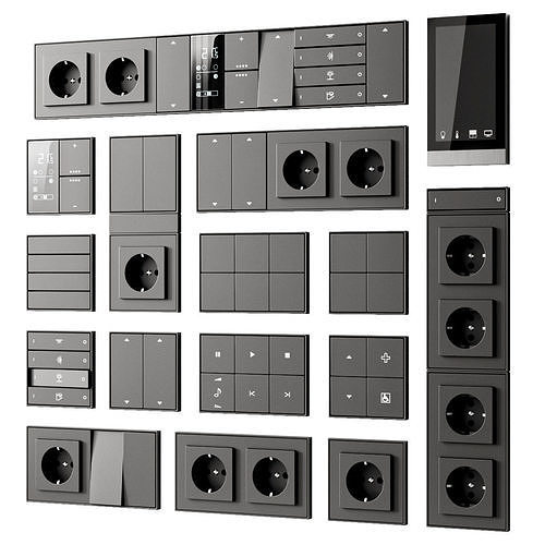 Ekinex sockets and switches 3D model