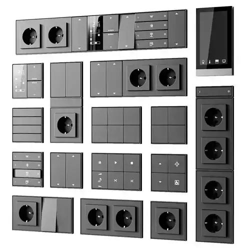 Ekinex sockets and switches 3D model