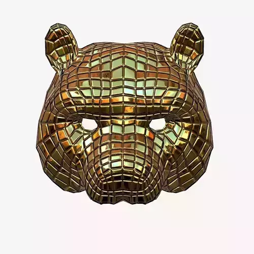 Squid game Bear mask VIP model Low-poly 3D model