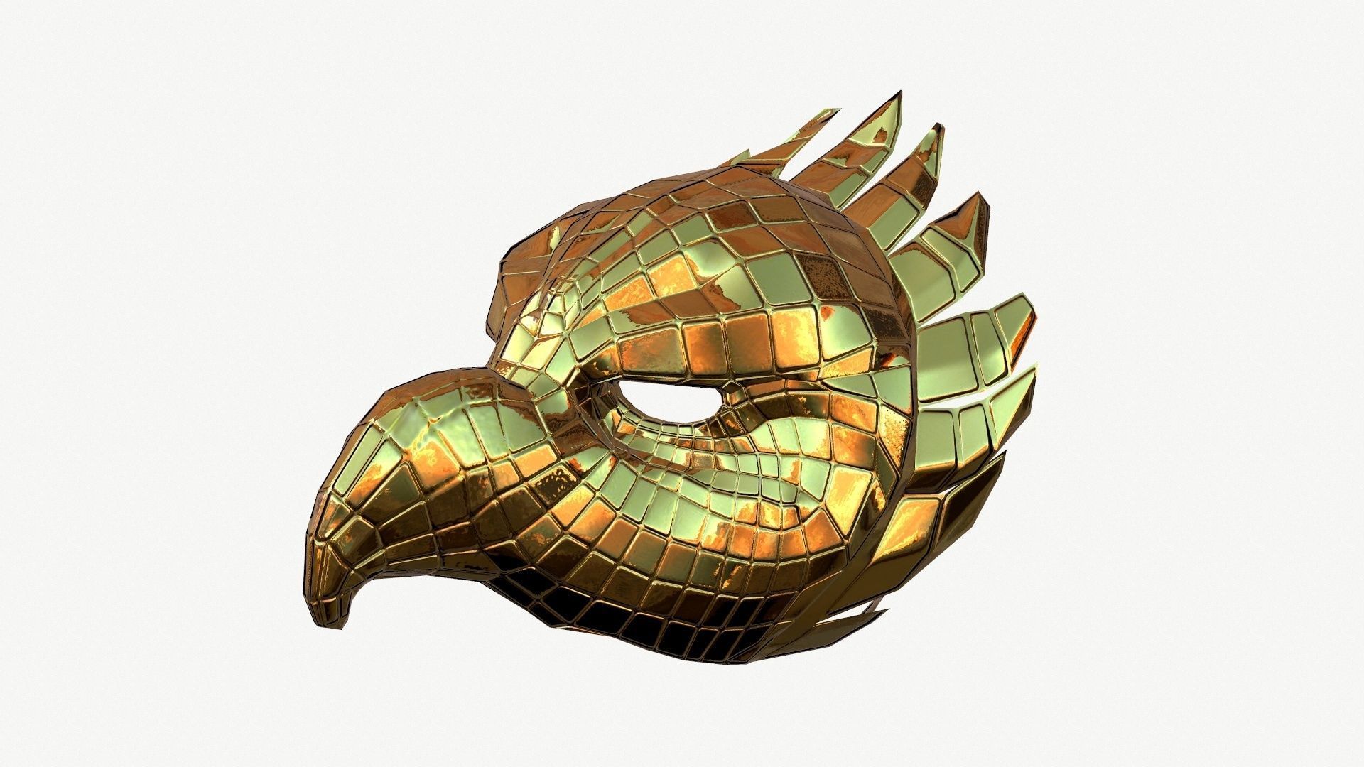 3D Squid game Eagle mask VIP Low-poly 3D model_3