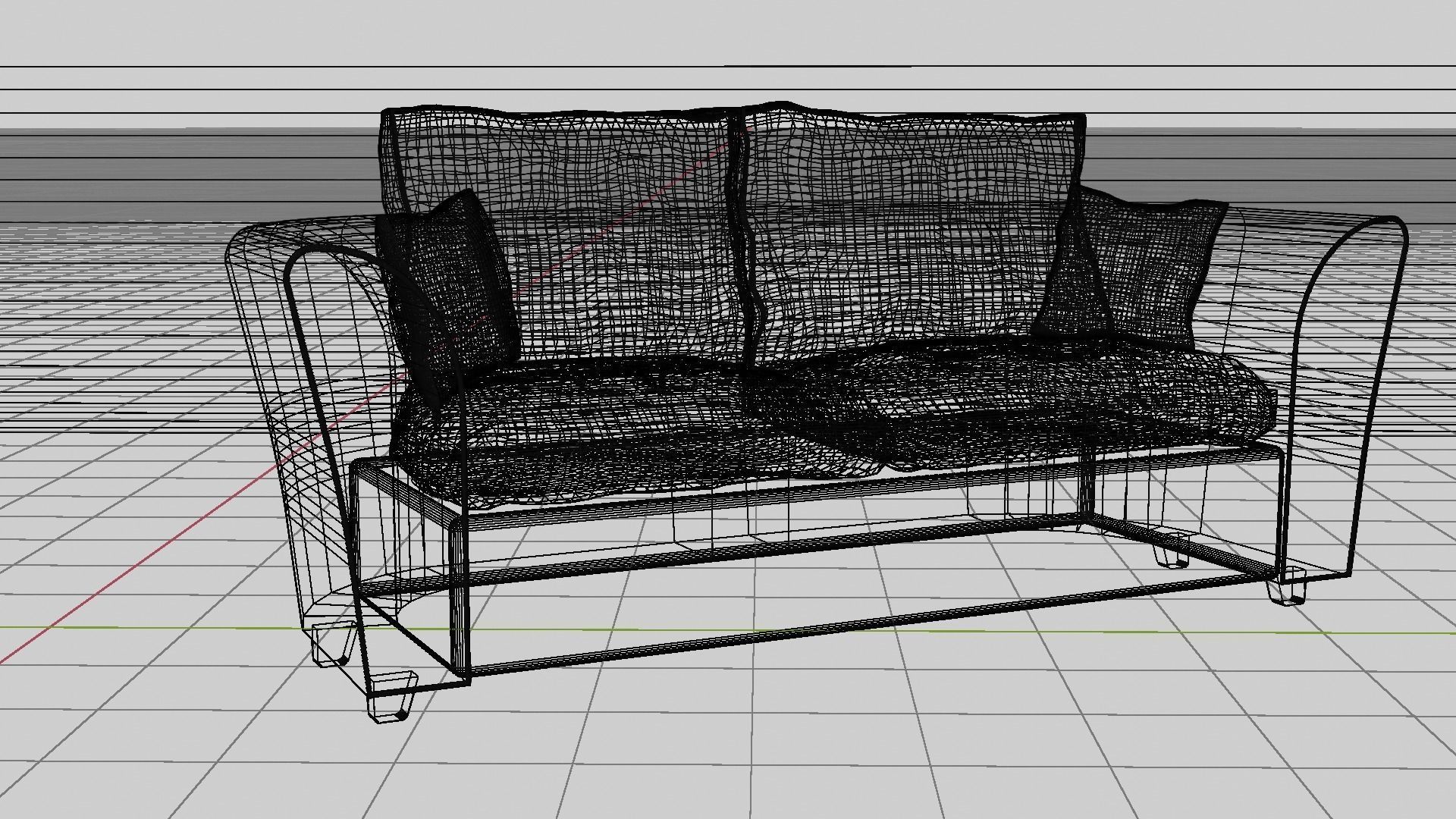 Modern Seat 3D model_7