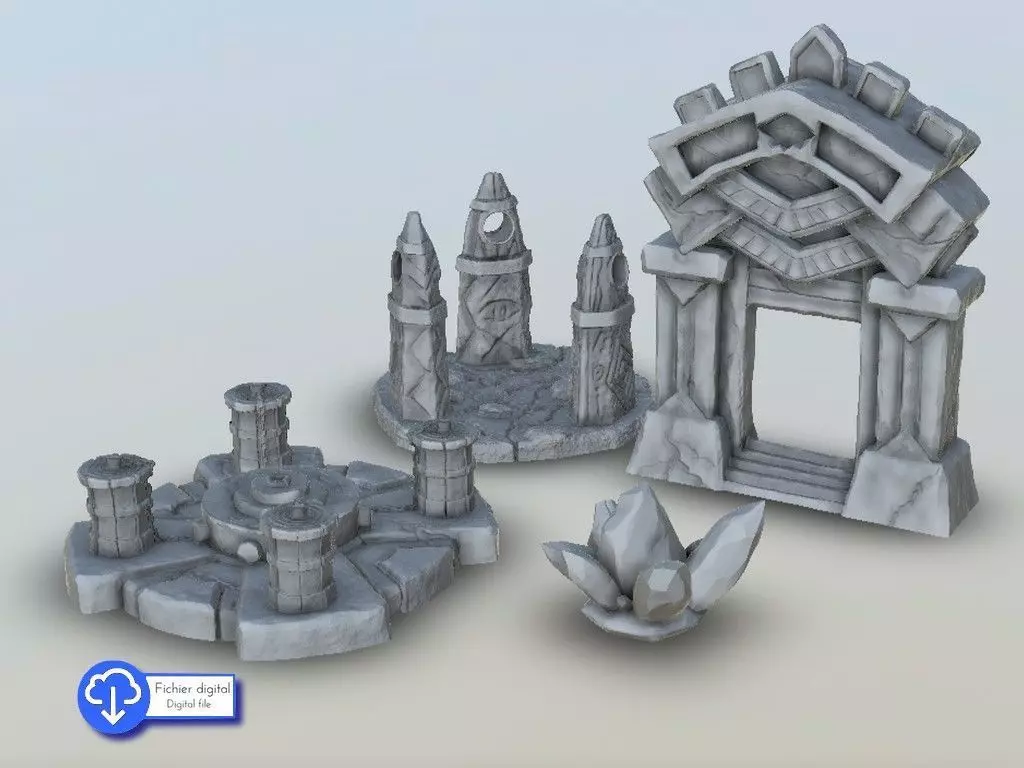 Magical totems - Warhammer resin FDM Age of Sigmar Bolt Action 3D print model_0