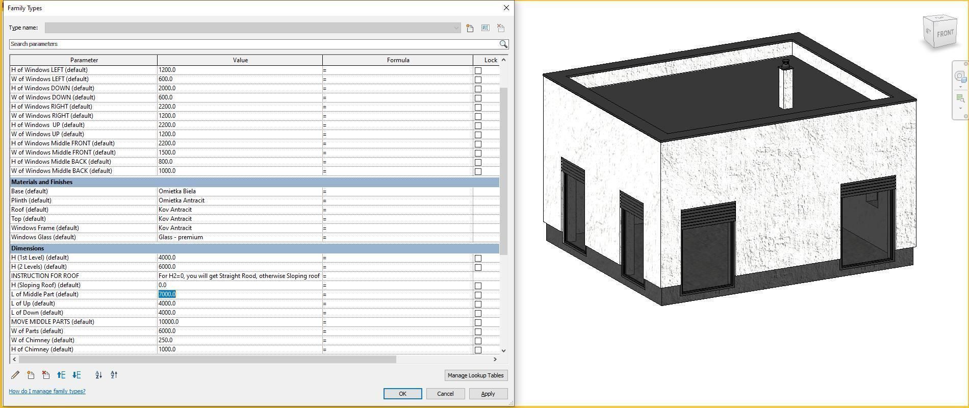 Full parametric HOUSE created in Revit Family Low-poly 3D model_12
