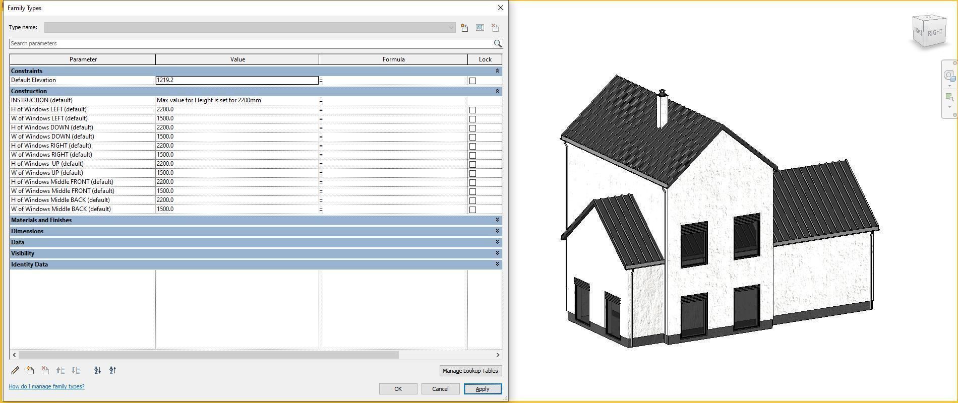Full parametric HOUSE created in Revit Family Low-poly 3D model_36
