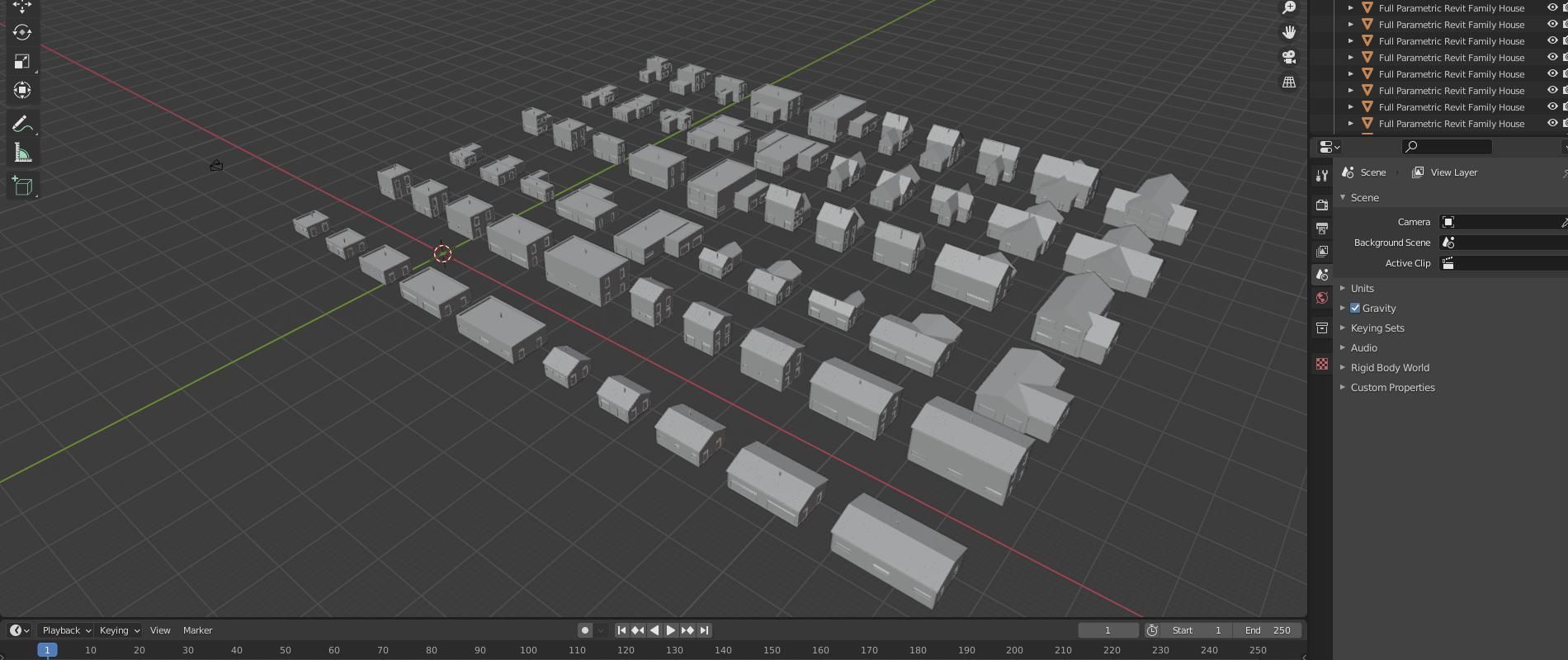 Full parametric HOUSE created in Revit Family Low-poly 3D model_48