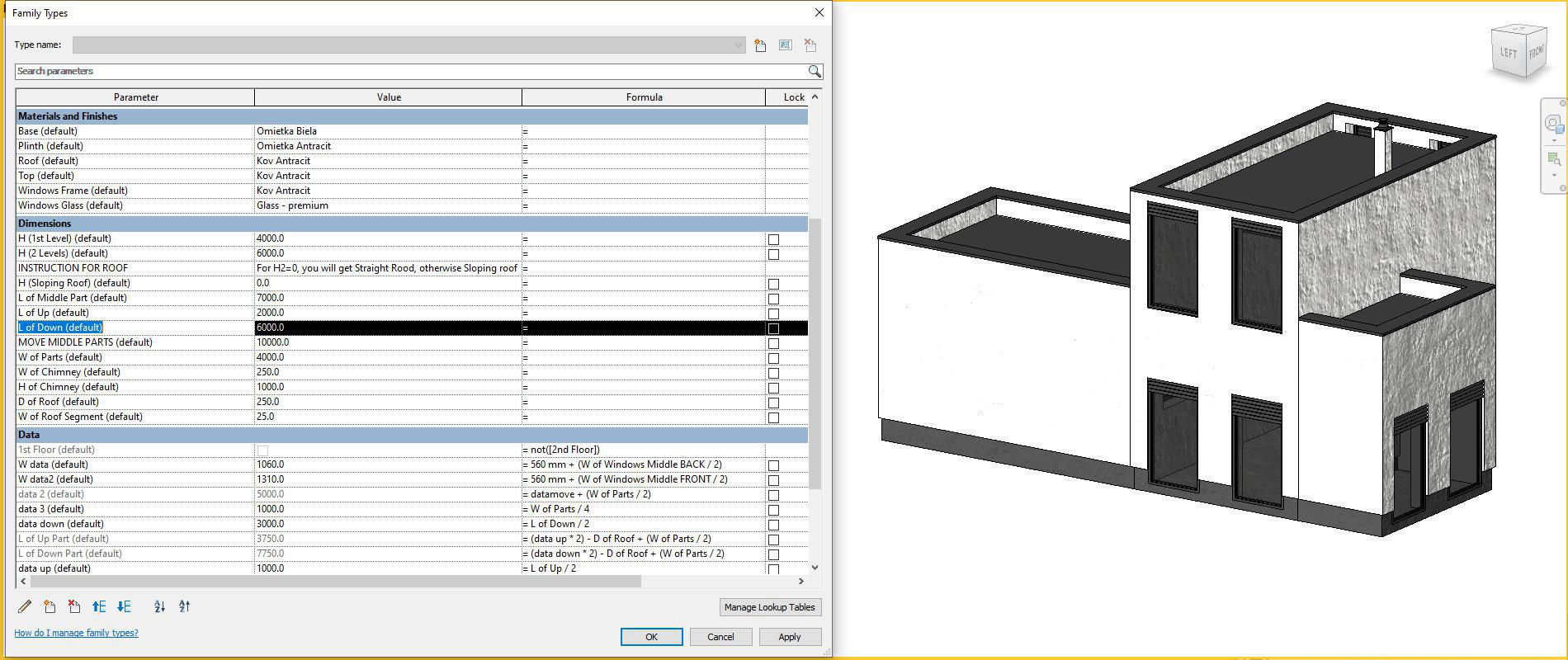 Full parametric HOUSE created in Revit Family Low-poly 3D model_19