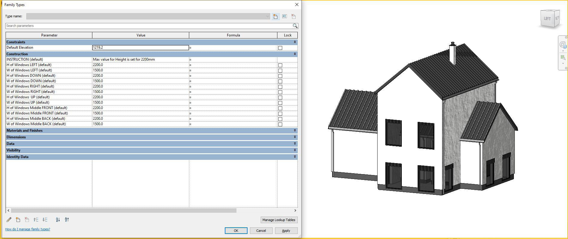 Full parametric HOUSE created in Revit Family Low-poly 3D model_37