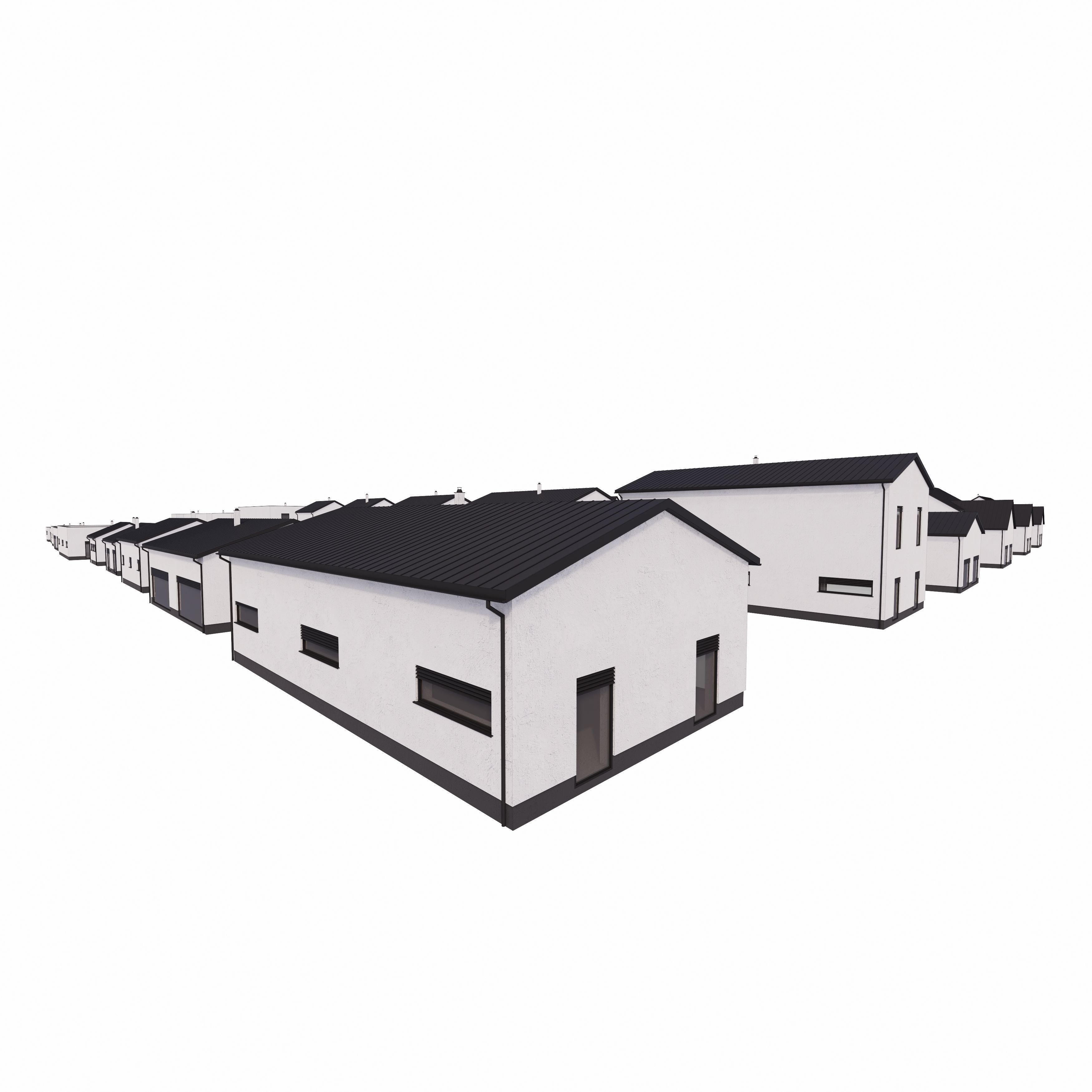 Full parametric HOUSE created in Revit Family Low-poly 3D model_6