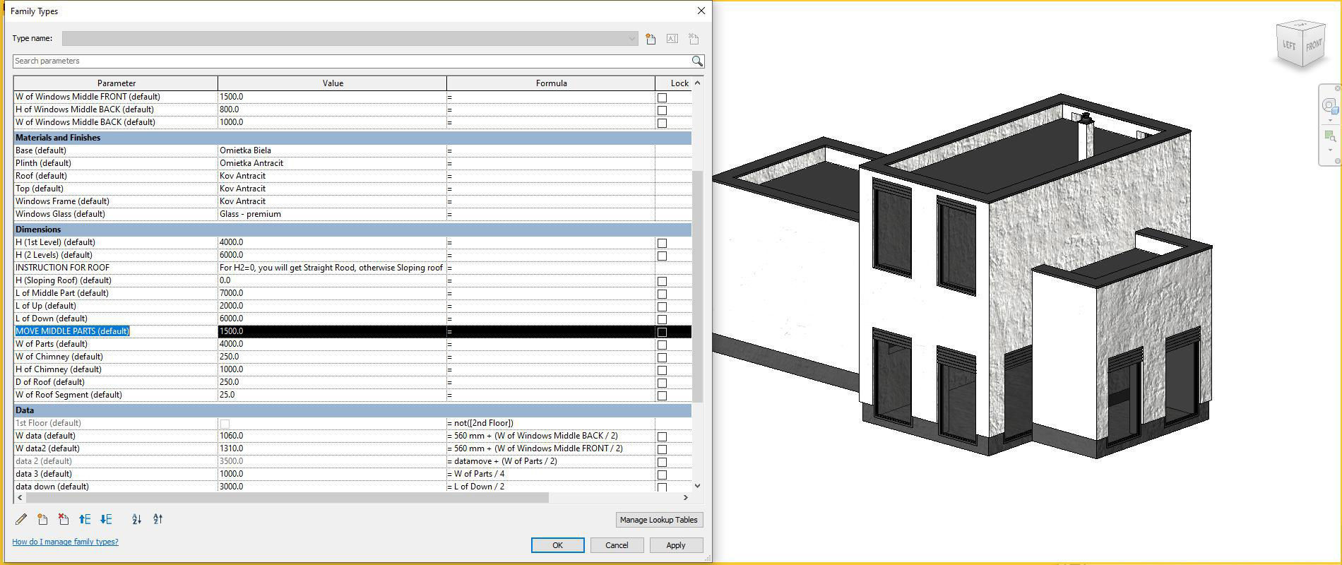 Full parametric HOUSE created in Revit Family Low-poly 3D model_21