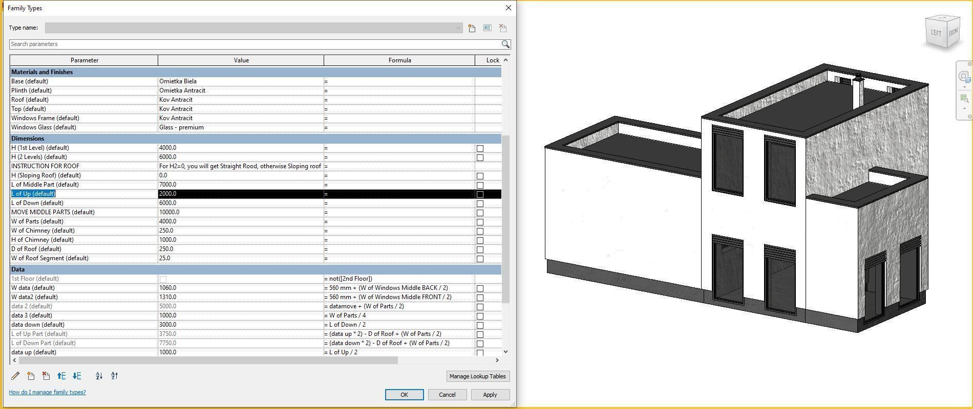 Full parametric HOUSE created in Revit Family Low-poly 3D model_18
