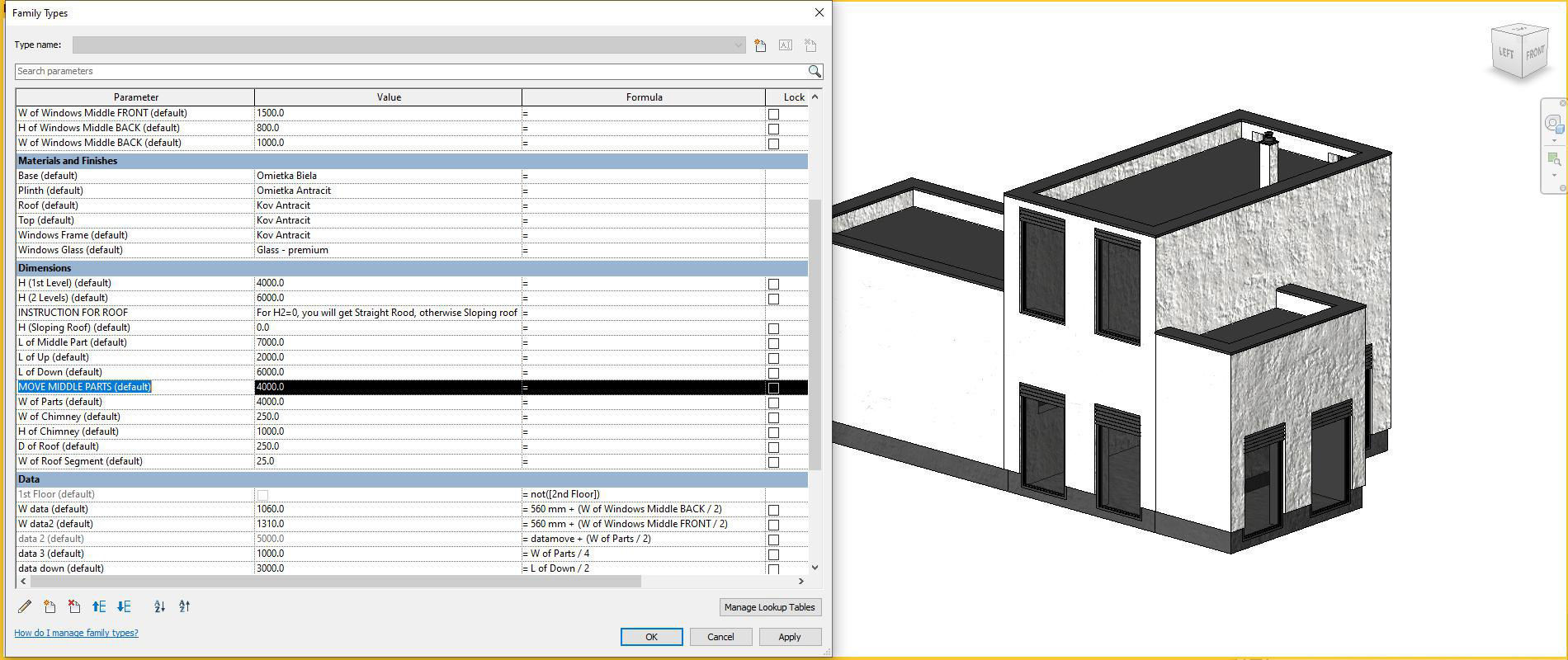 Full parametric HOUSE created in Revit Family Low-poly 3D model_22