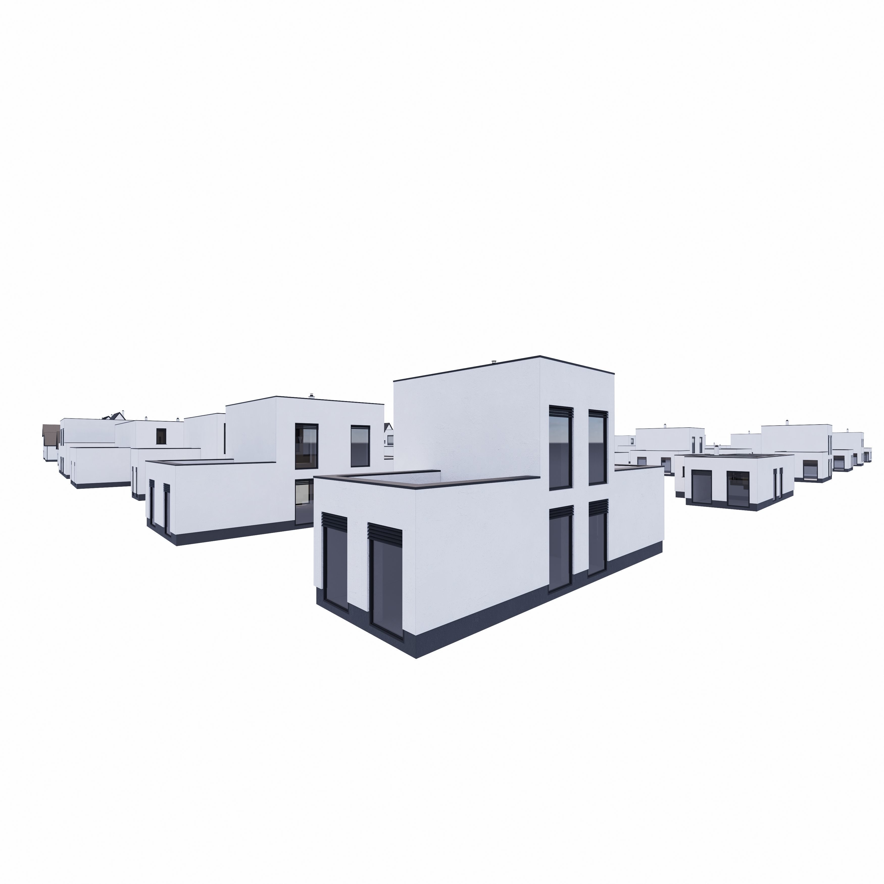 Full parametric HOUSE created in Revit Family Low-poly 3D model_8
