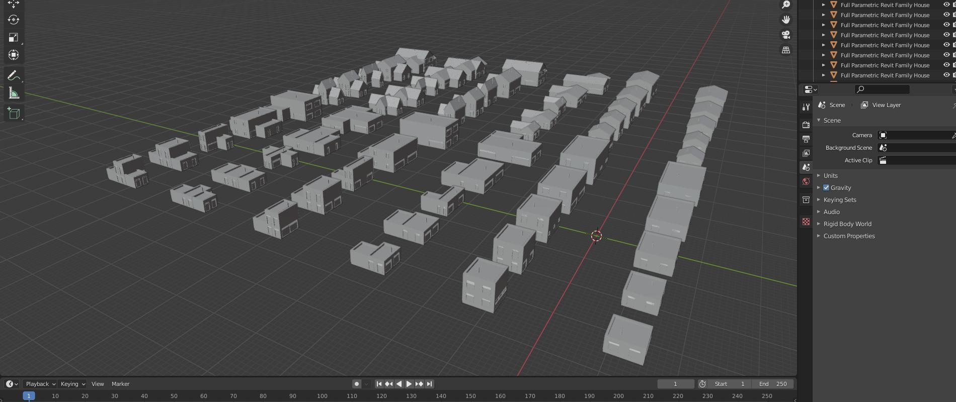 Full parametric HOUSE created in Revit Family Low-poly 3D model_49