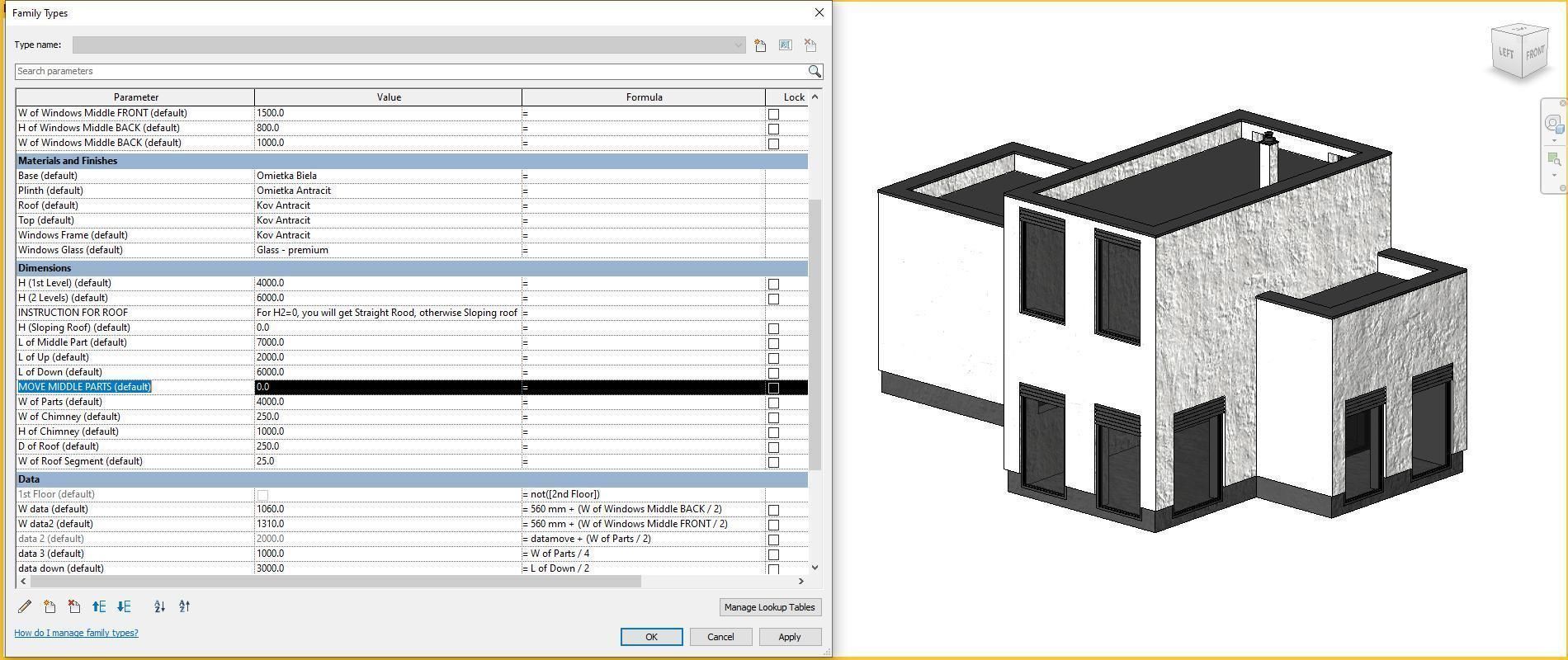 Full parametric HOUSE created in Revit Family Low-poly 3D model_20