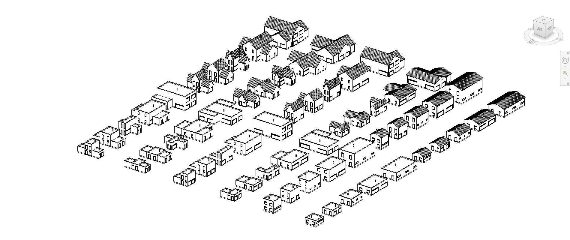 Full parametric HOUSE created in Revit Family Low-poly 3D model_44