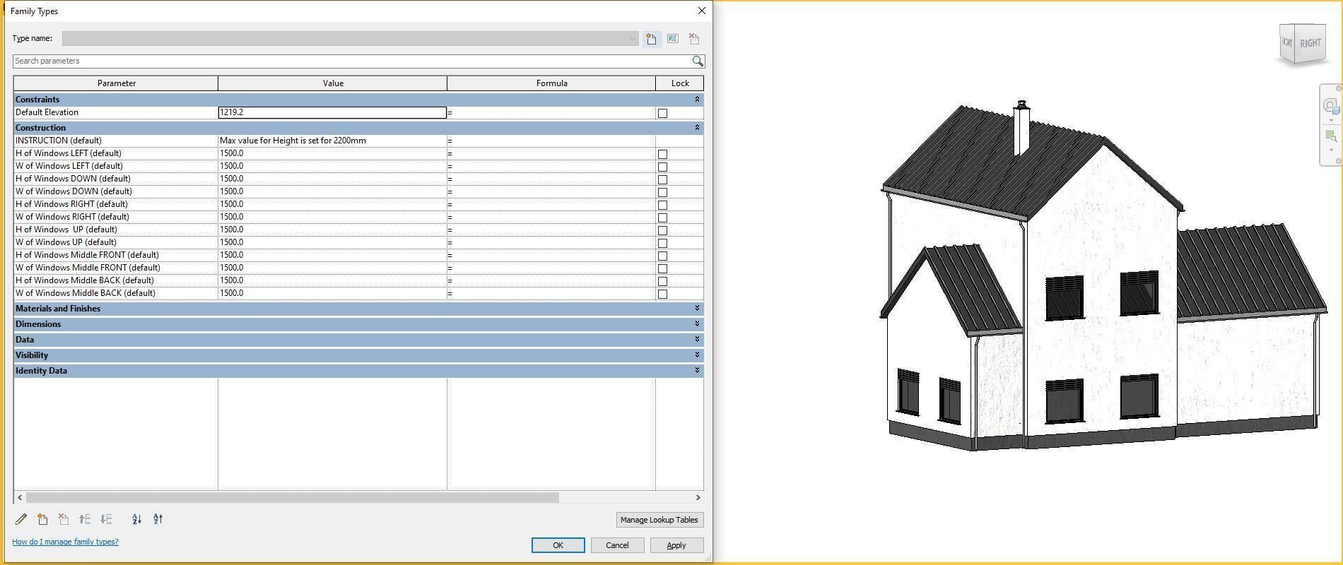 Full parametric HOUSE created in Revit Family Low-poly 3D model_39