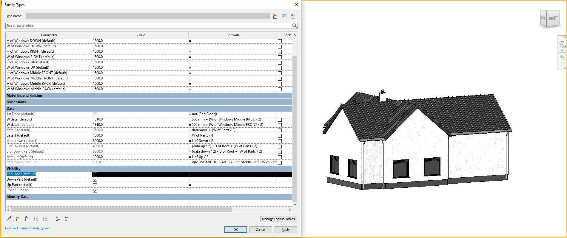 Full parametric HOUSE created in Revit Family Low-poly 3D model_40