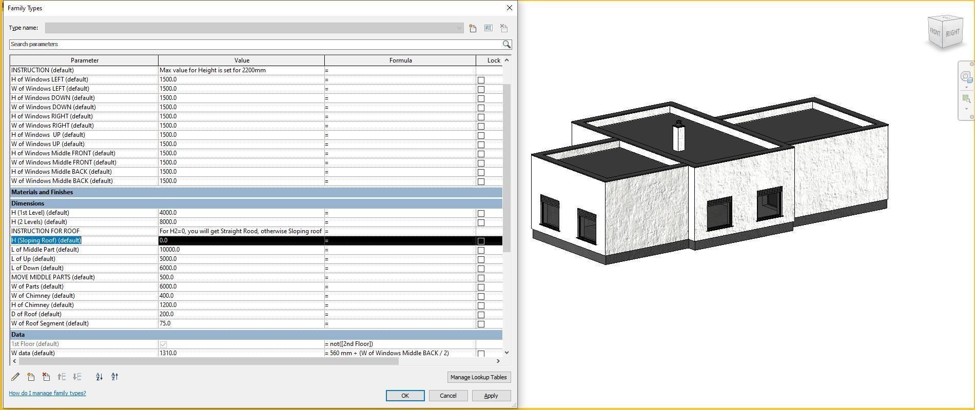 Full parametric HOUSE created in Revit Family Low-poly 3D model_43