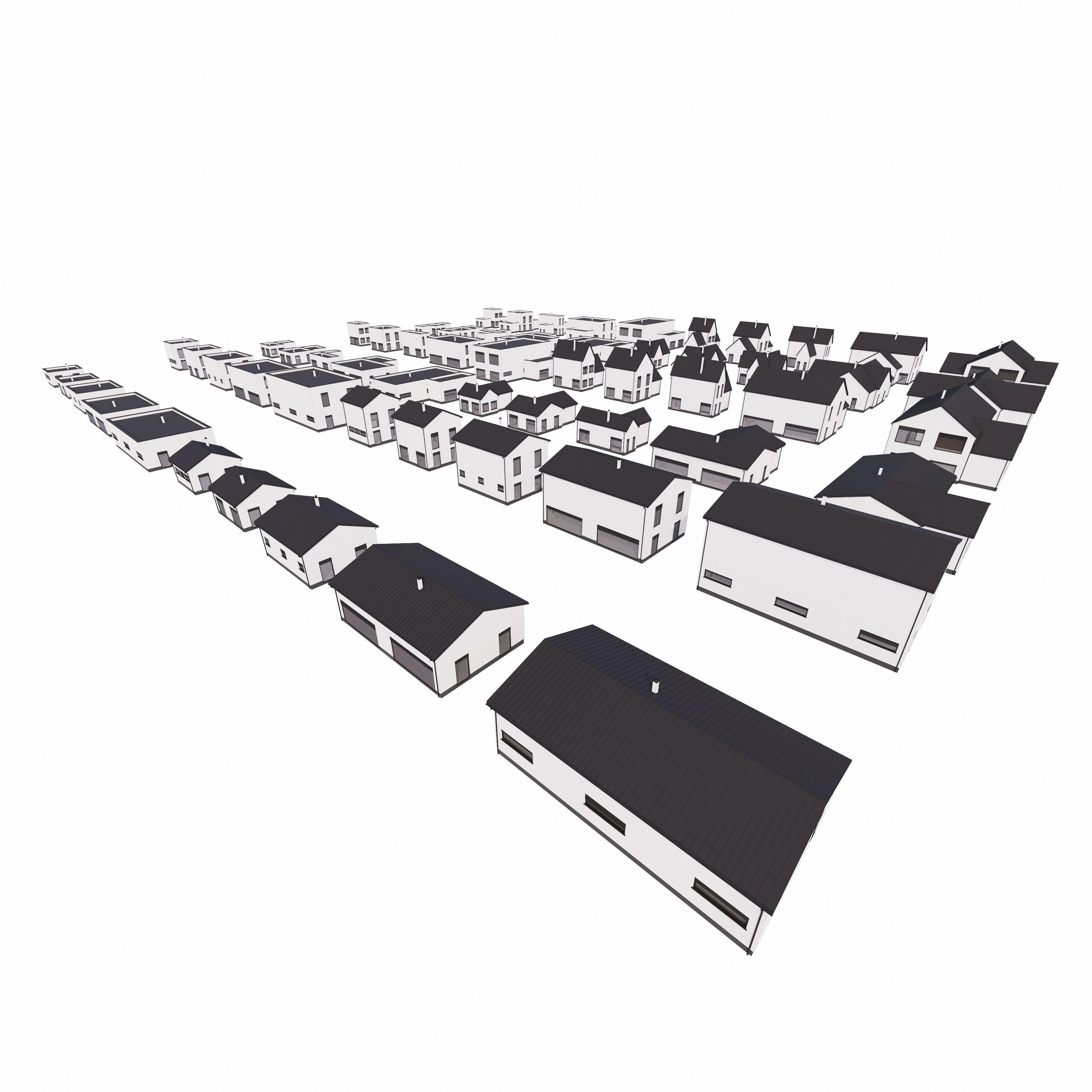 Full parametric HOUSE created in Revit Family Low-poly 3D model_4