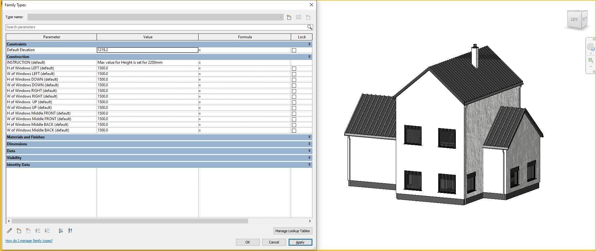 Full parametric HOUSE created in Revit Family Low-poly 3D model_38