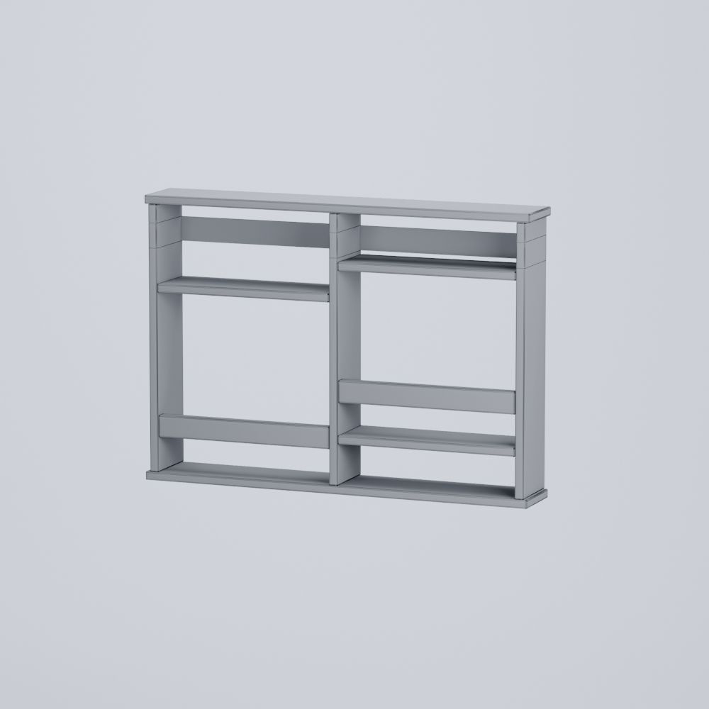 Hinged bar shelf Low-poly 3D model_3