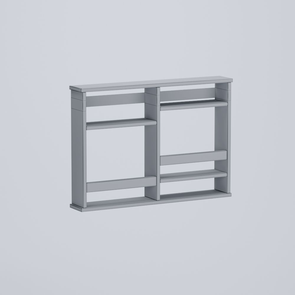 Hinged bar shelf Low-poly 3D model_4