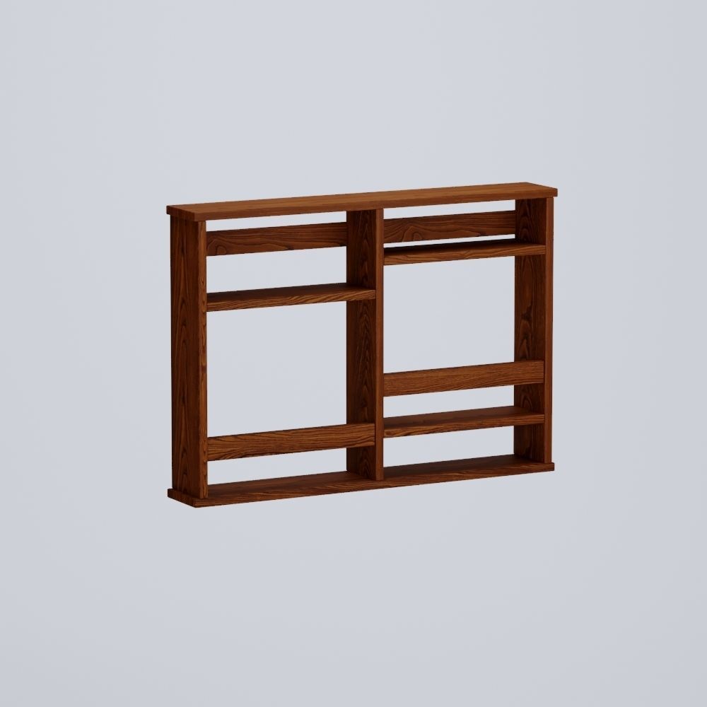 Hinged bar shelf Low-poly 3D model_1