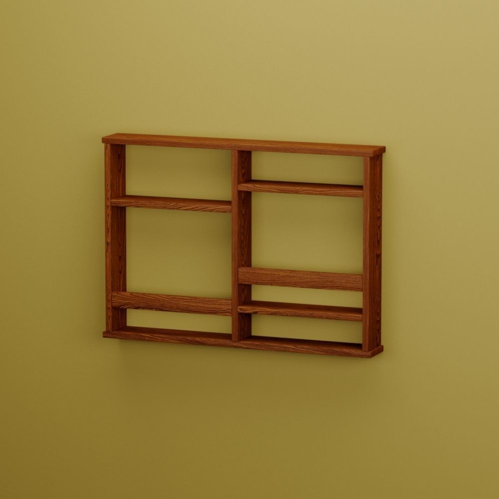 Hinged bar shelf Low-poly 3D model_2