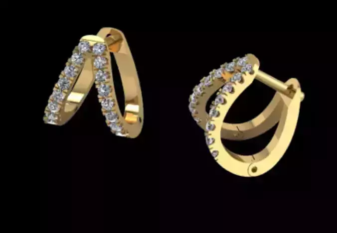 Huggy earrings  V shaped