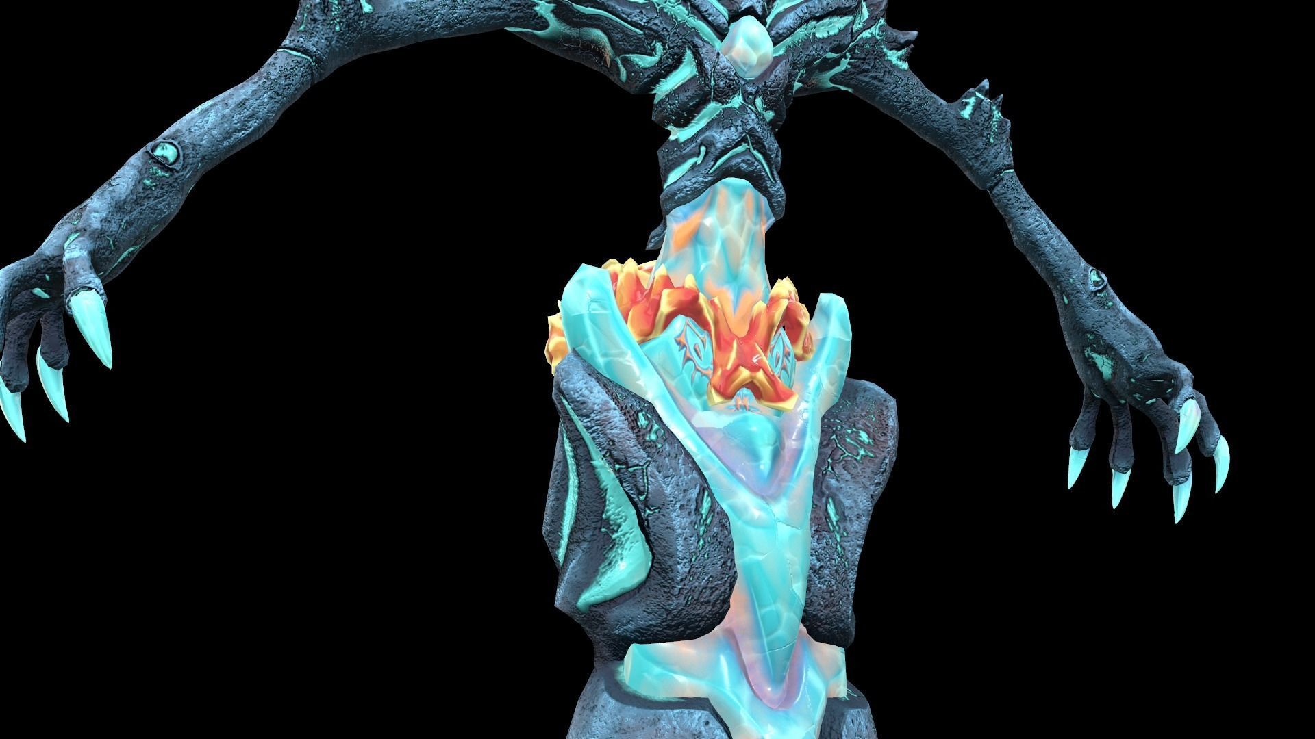 Monster Crystal Naga Low Poly Model Low-poly 3D model_15