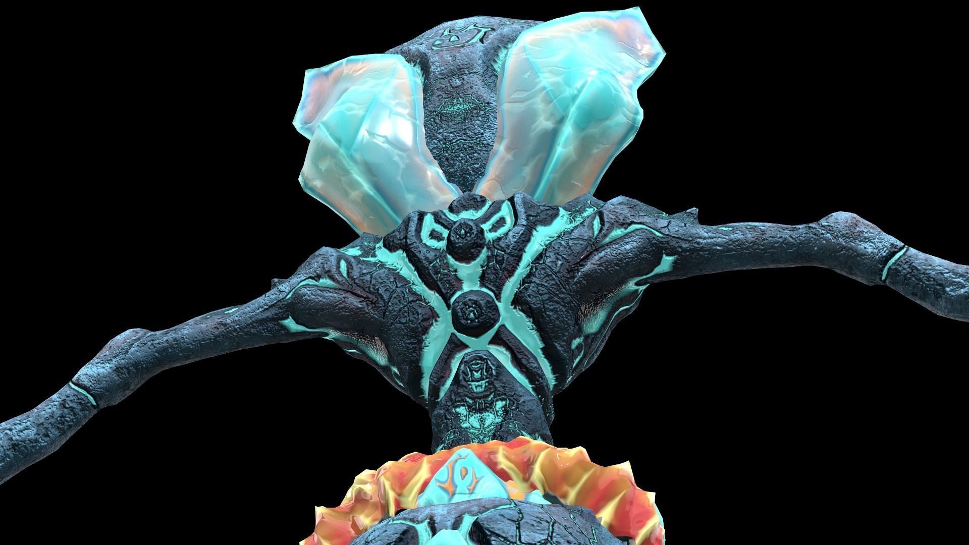 Monster Crystal Naga Low Poly Model Low-poly 3D model_13