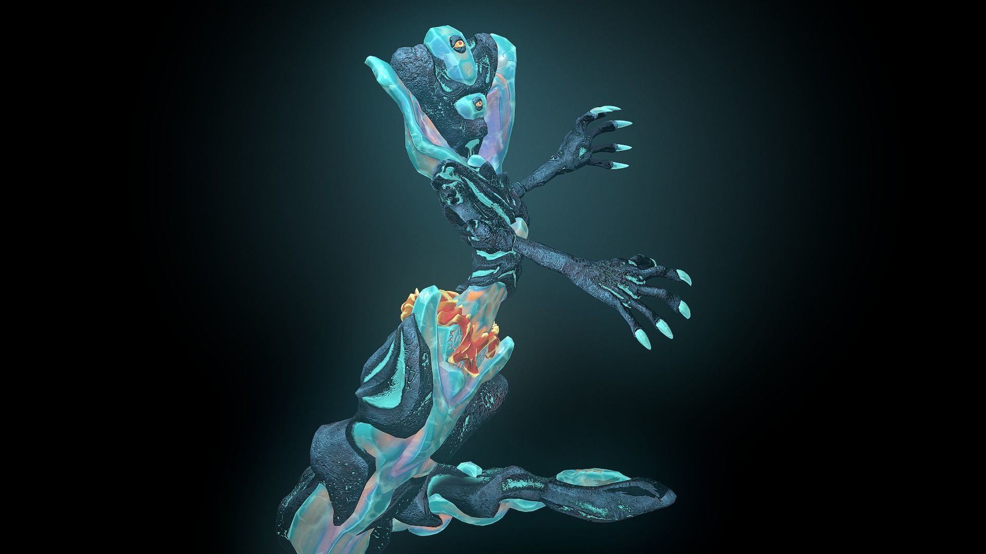 Monster Crystal Naga Low Poly Model Low-poly 3D model_24