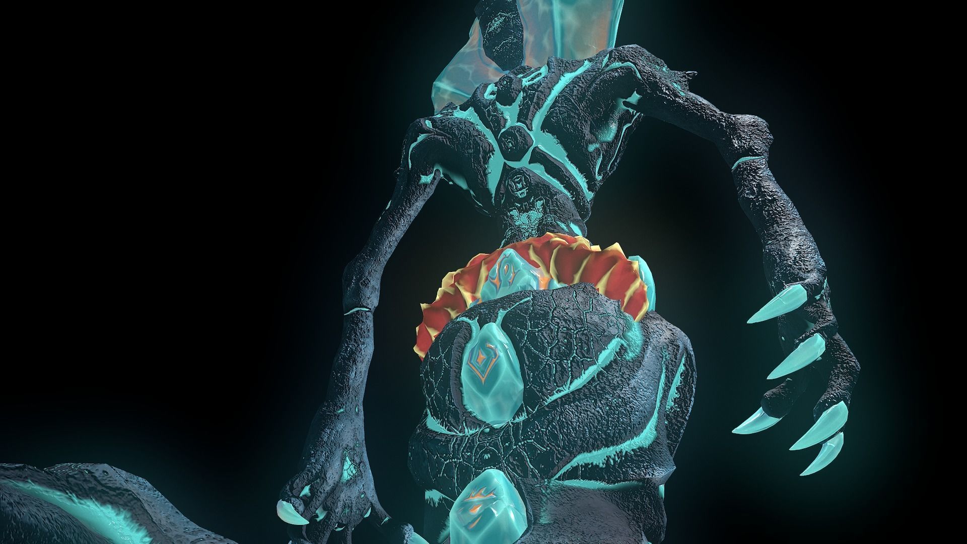 Monster Crystal Naga Low Poly Model Low-poly 3D model_27
