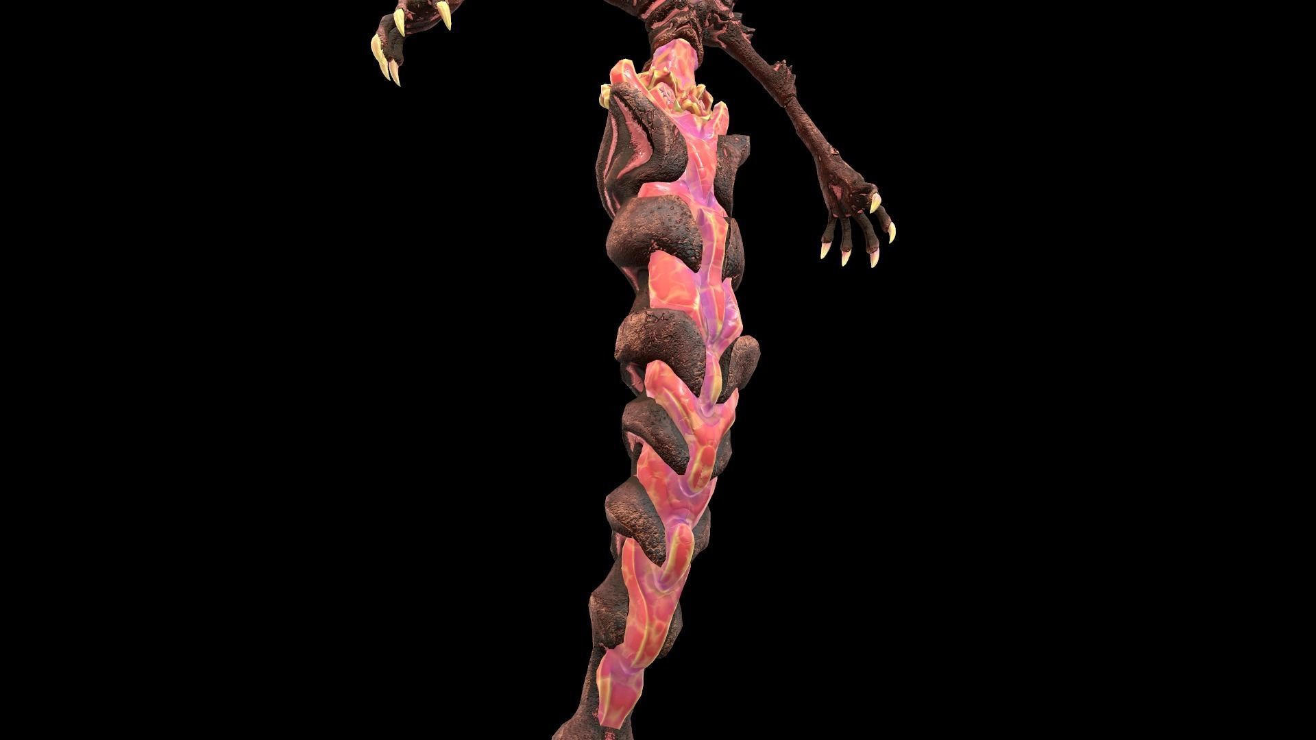 Monster Crystal Naga Low Poly Model Low-poly 3D model_37