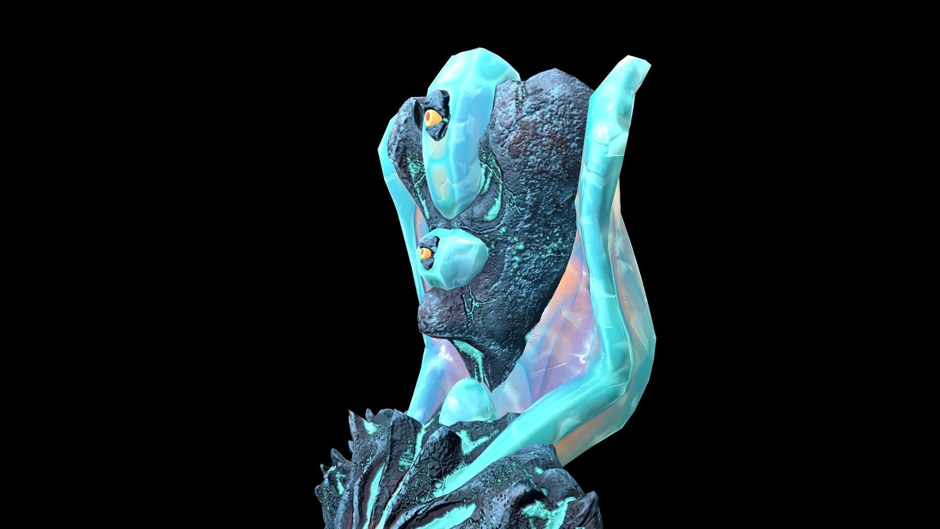 Monster Crystal Naga Low Poly Model Low-poly 3D model_11
