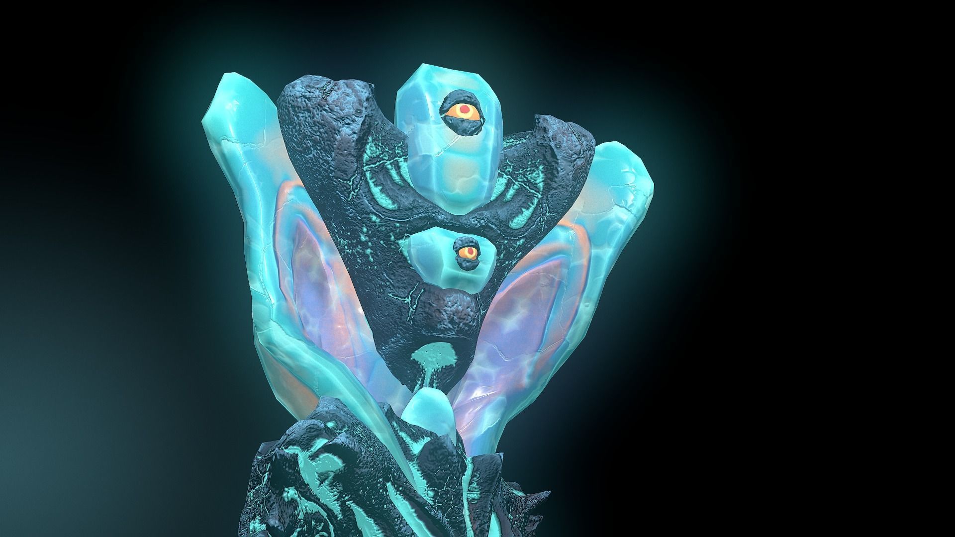 Monster Crystal Naga Low Poly Model Low-poly 3D model_28