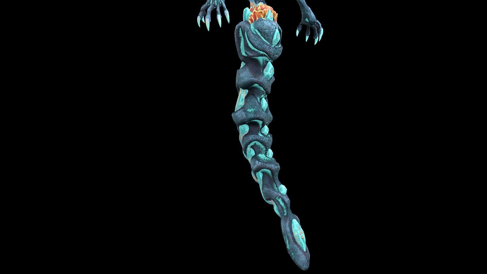 Monster Crystal Naga Low Poly Model Low-poly 3D model_16