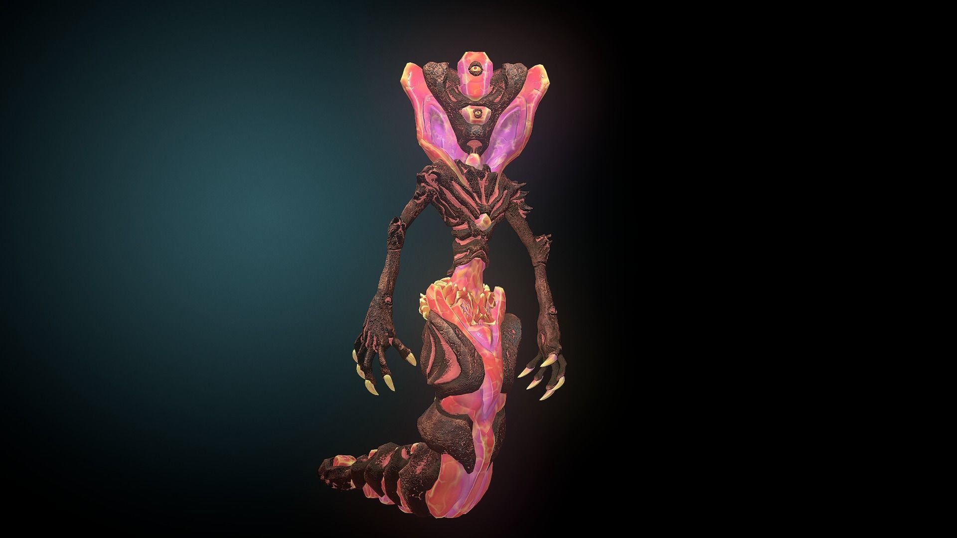 Monster Crystal Naga Low Poly Model Low-poly 3D model_31