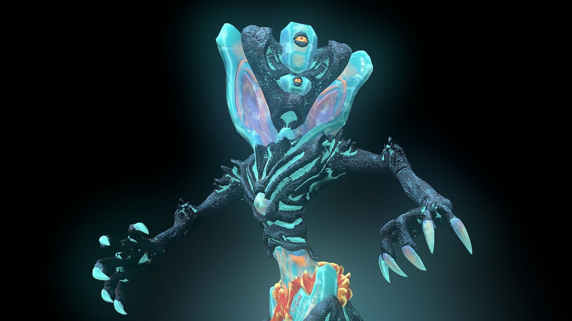 Monster Crystal Naga Low Poly Model Low-poly 3D model_21