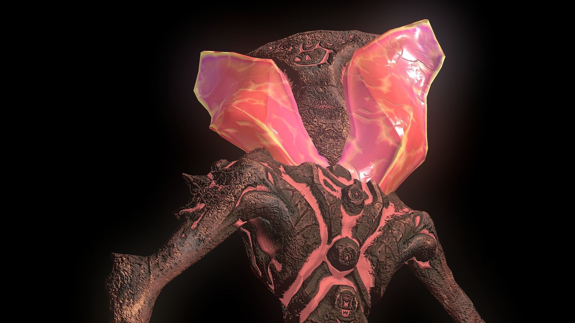Monster Crystal Naga Low Poly Model Low-poly 3D model_35