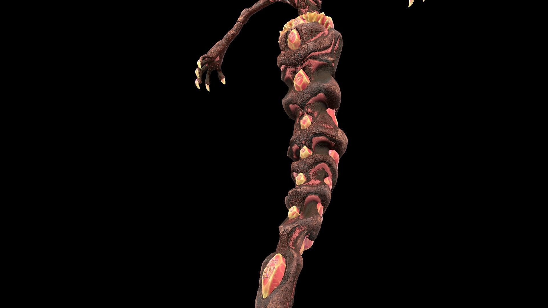 Monster Crystal Naga Low Poly Model Low-poly 3D model_38