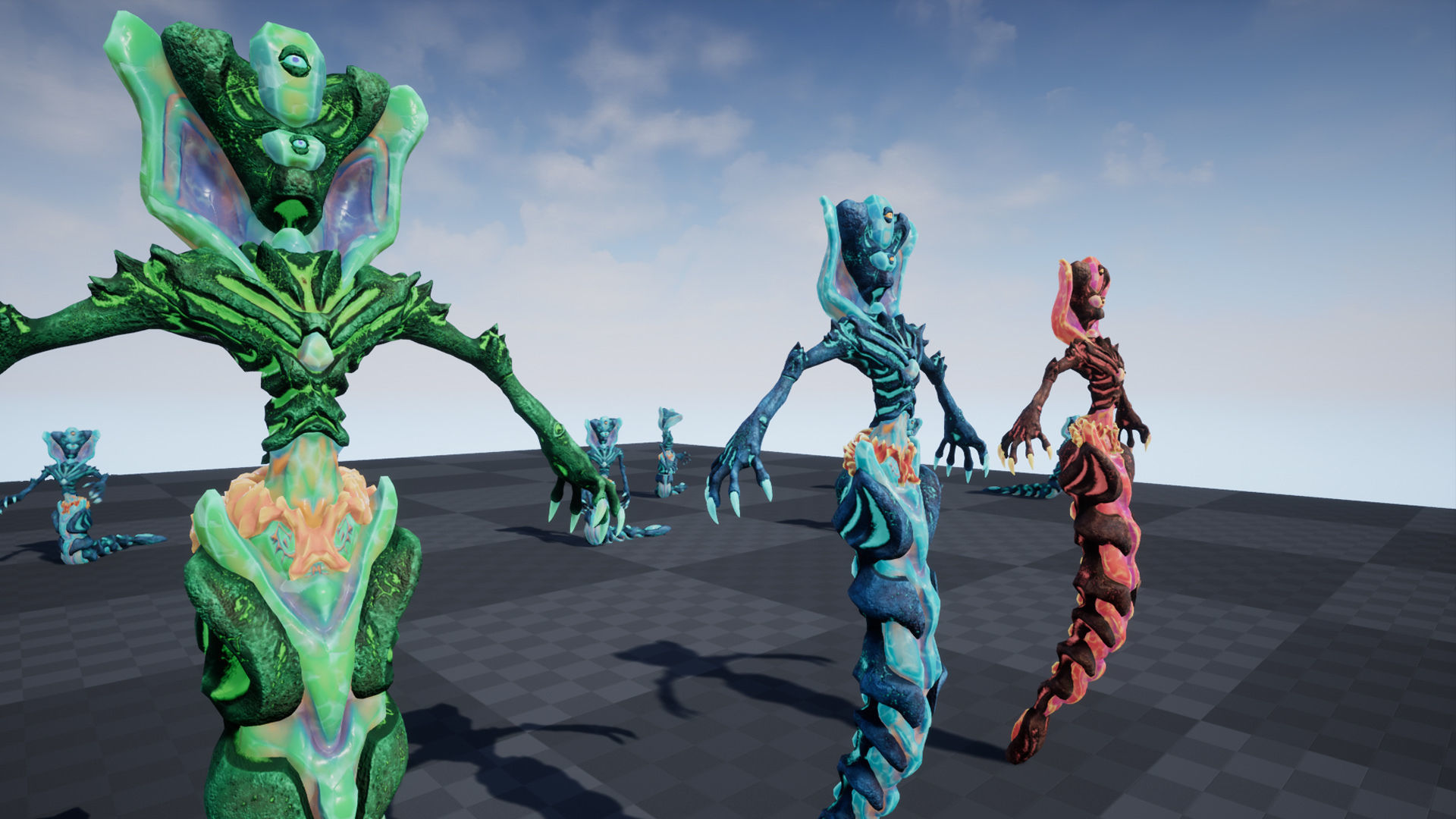 Monster Crystal Naga Low Poly Model Low-poly 3D model_6