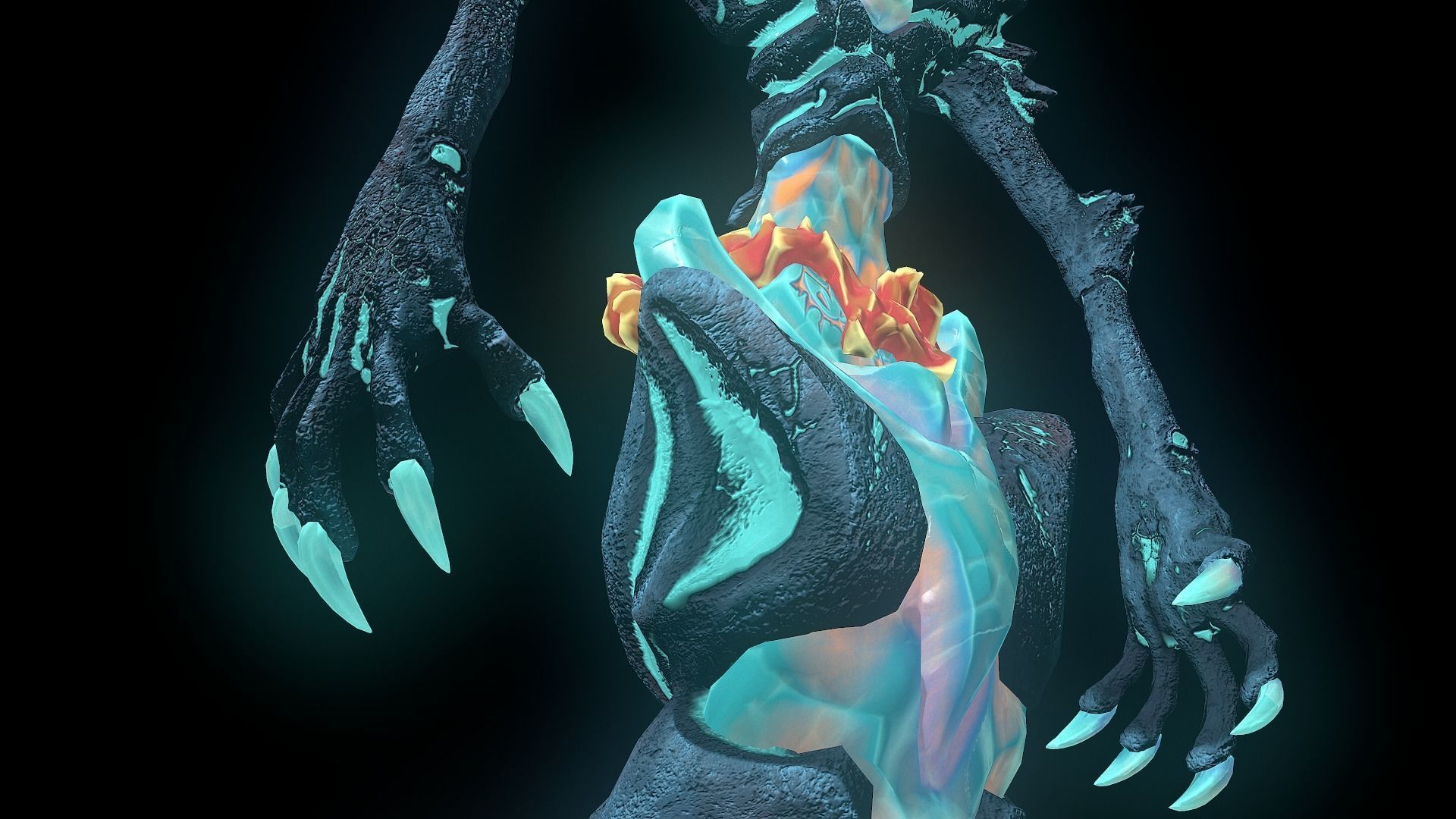Monster Crystal Naga Low Poly Model Low-poly 3D model_26