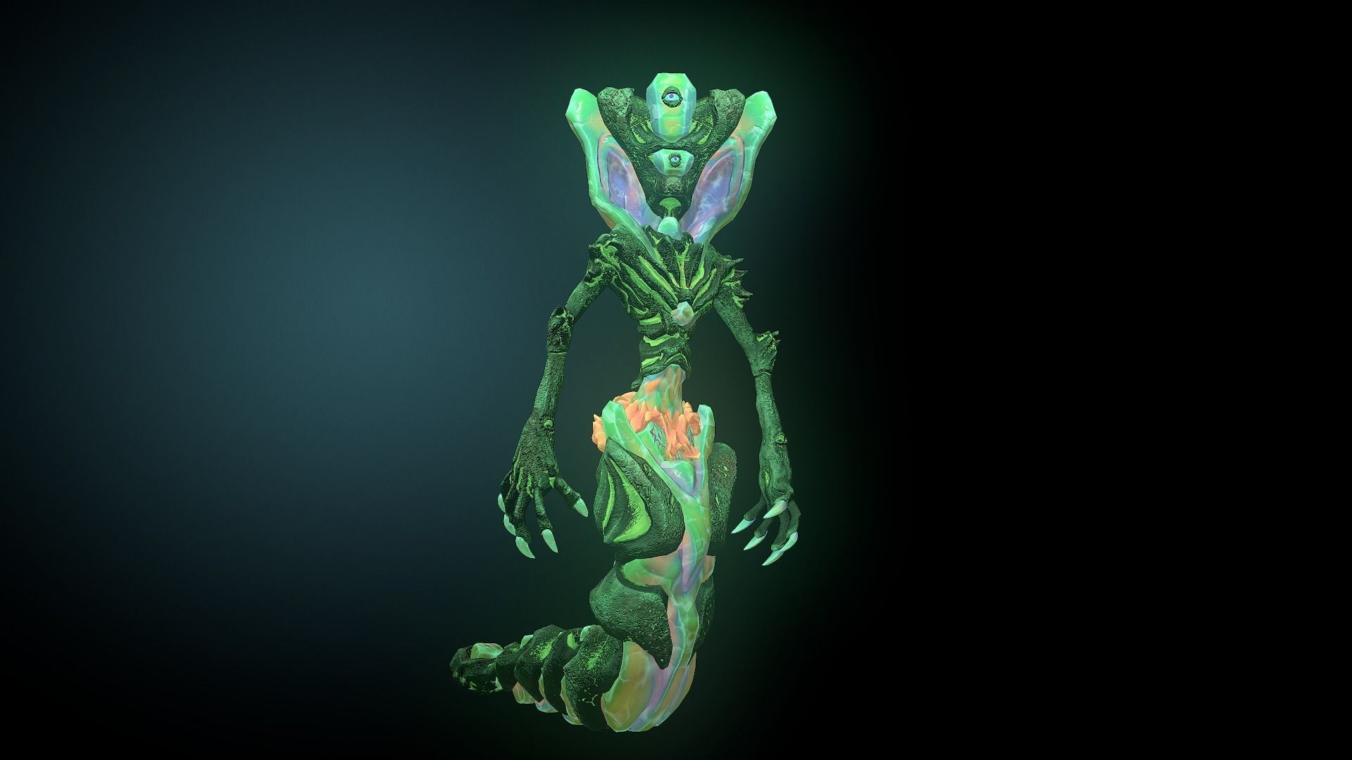 Monster Crystal Naga Low Poly Model Low-poly 3D model_32