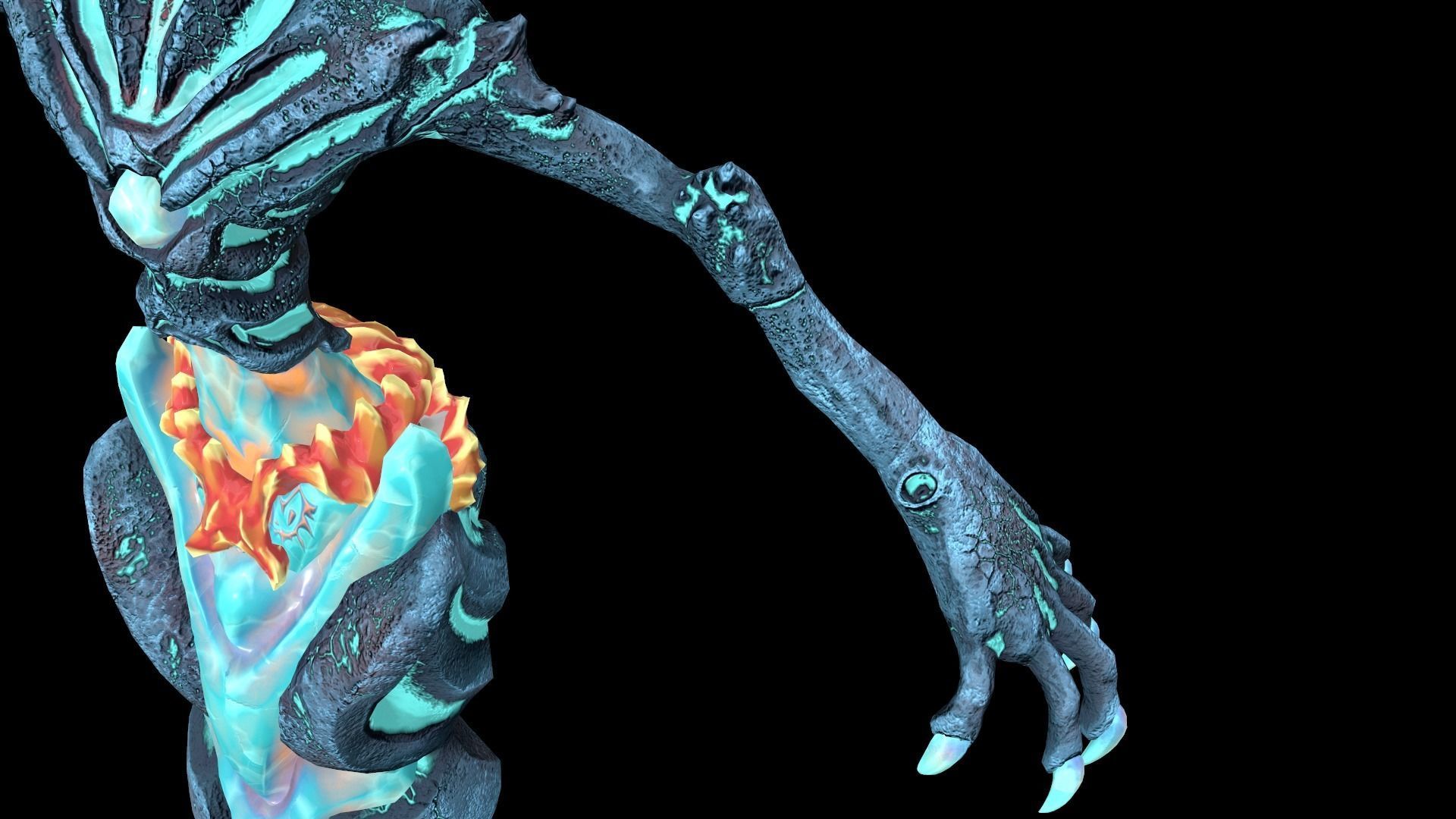 Monster Crystal Naga Low Poly Model Low-poly 3D model_18