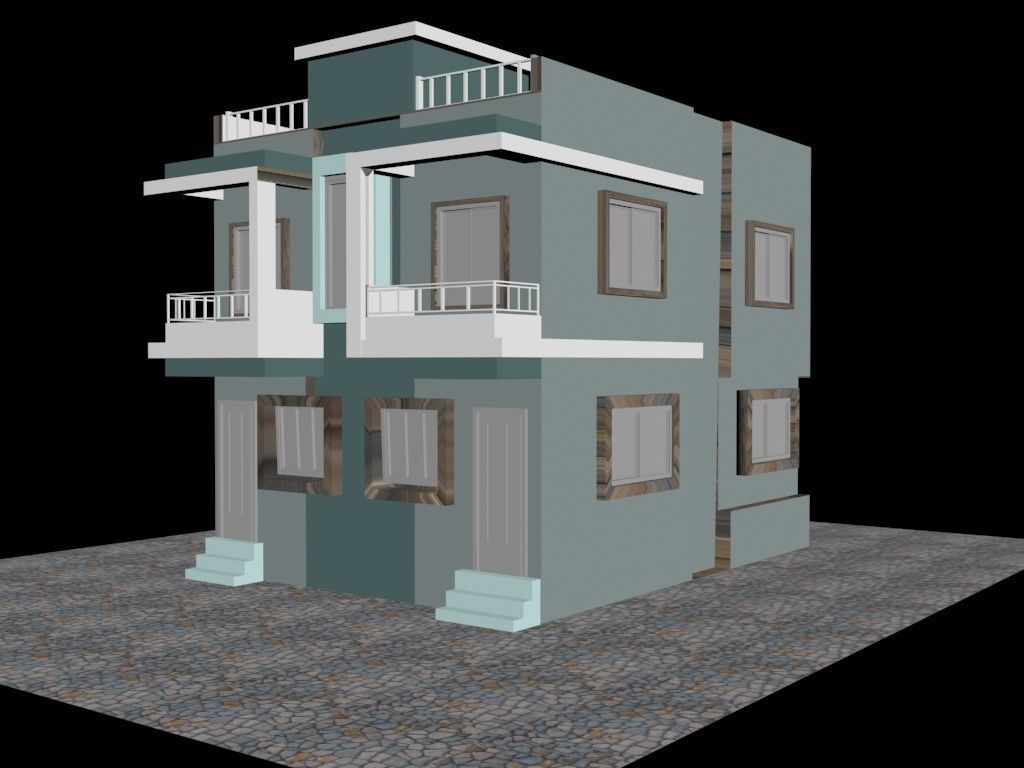 3d exterior model  made between 3027 square fit  3D model_5
