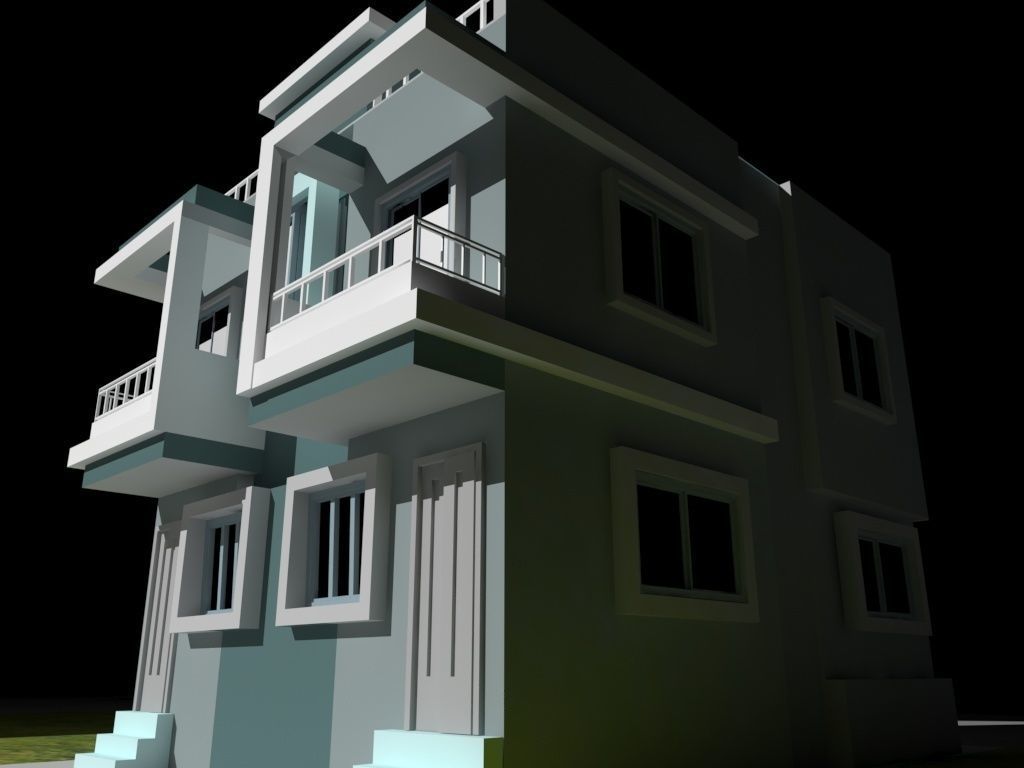 3d exterior model  made between 3027 square fit  3D model_1