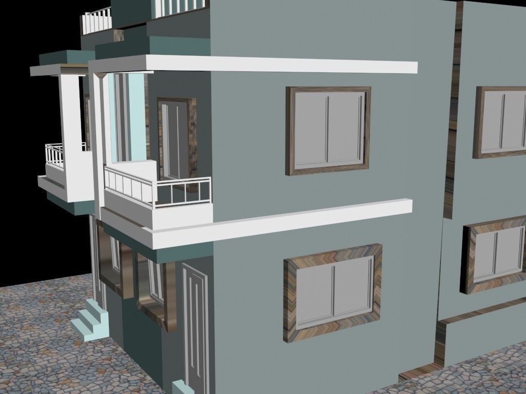 3d exterior model  made between 3027 square fit  3D model_6