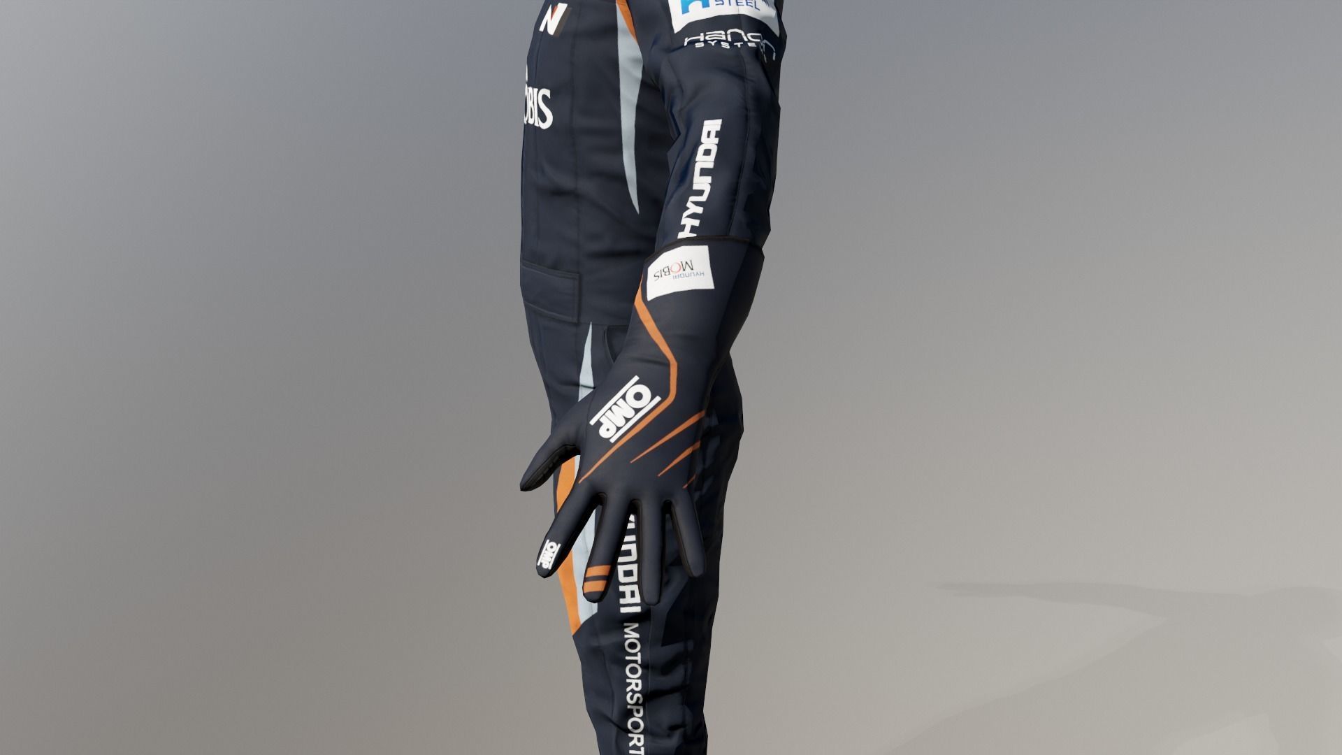 Rally Pilot  Low-poly 3D model_17